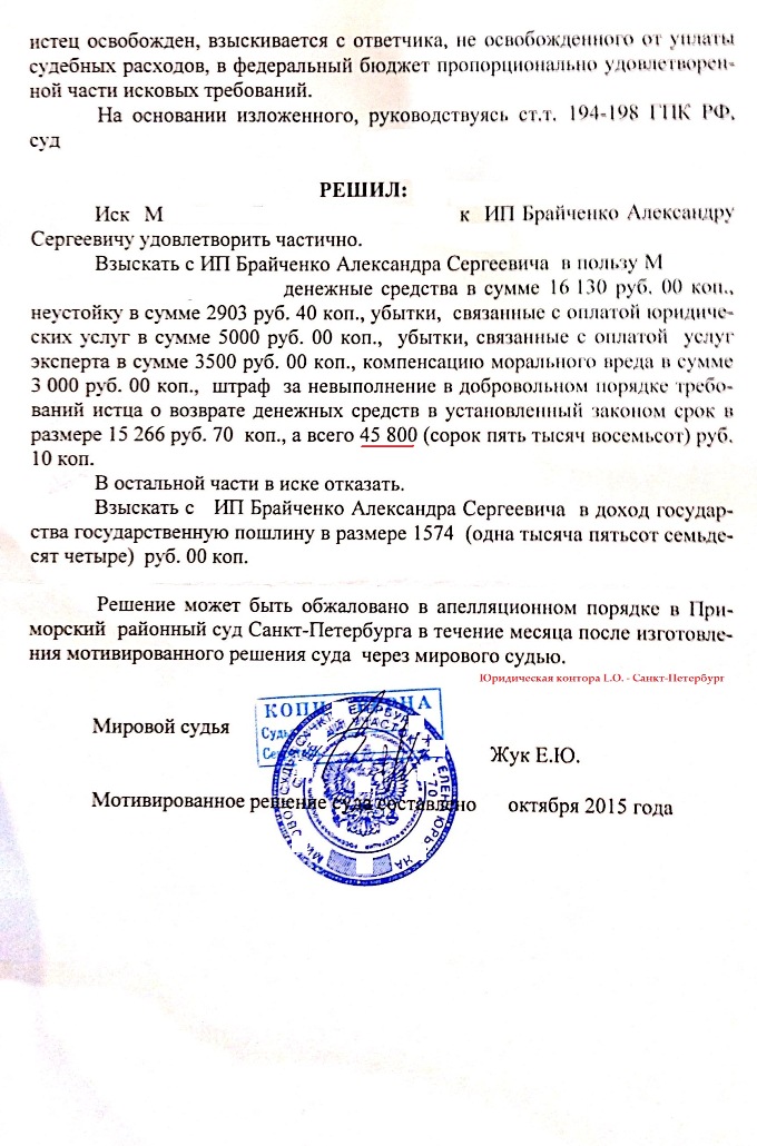 возврат товара спб